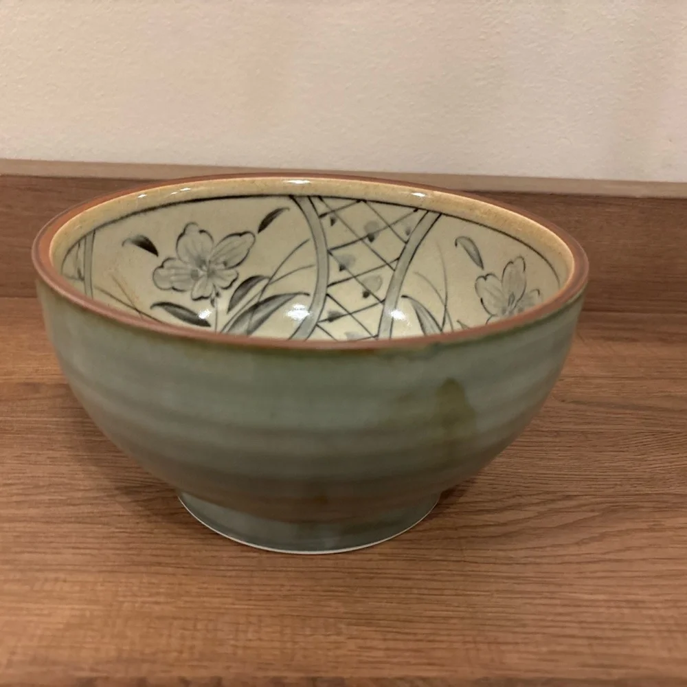 One Japanese‎ Tobe Ware Ramen Noodle Bowl Chizan Kiln
